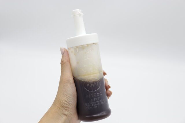 ダイソー 押して量れる計量ボトル 使用例