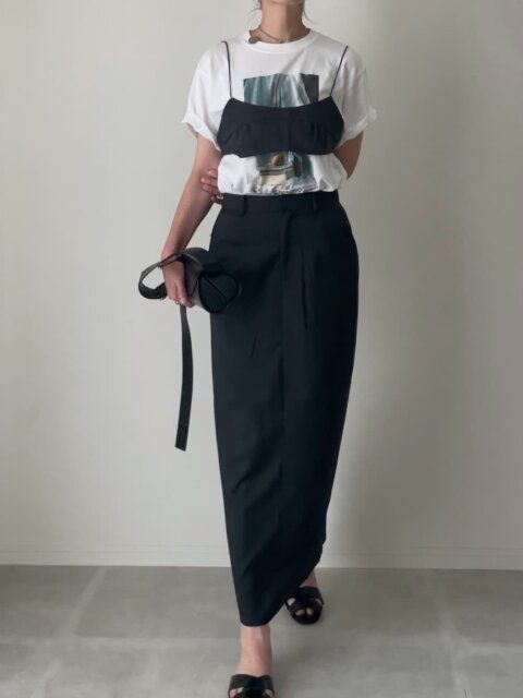 Tシャツとスカートのコーデ3
