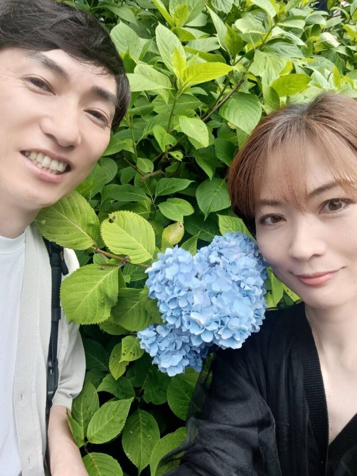 夫婦で記念撮影