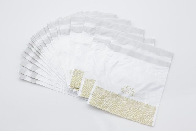 ダイソー 自立型卓上巾着ポリ袋（20枚、バイオマス25％） 内容量