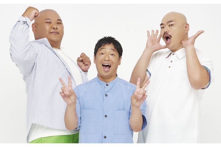 安田大サーカスのメンバー（左からHIRO、団長、クロちゃん）