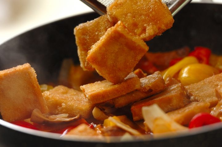 高野豆腐の酢豚風の作り方4