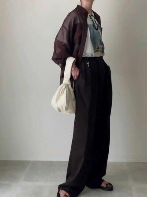 シアーシャツコーデ3