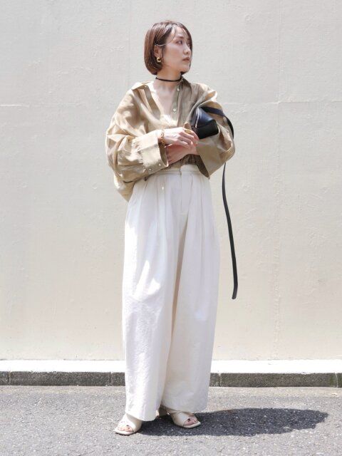 シアーシャツのコーデ5