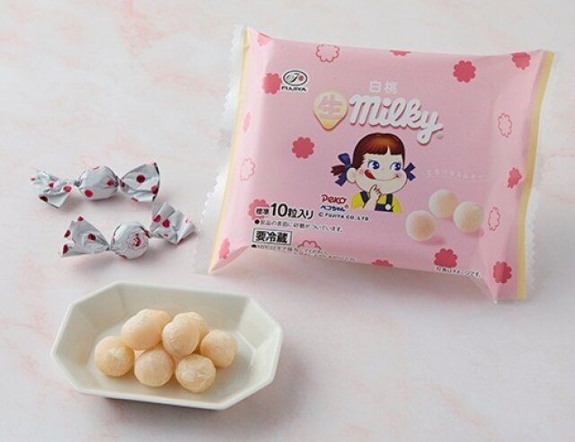 ローソン 不二家 生ミルキー 白桃