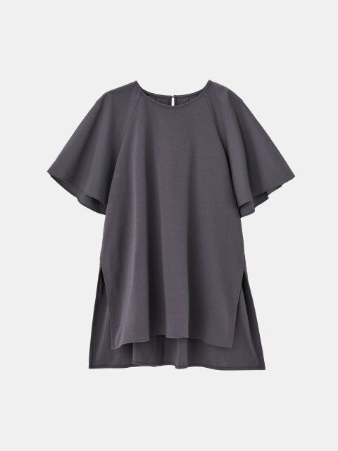 2025plst夏値下げフレアスリーブチュニックTシャツ