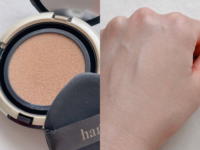 harias 薬用クッションファンデーション ベージュ 手の甲につける