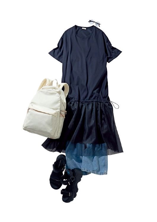 Tシャツワンピコーデ