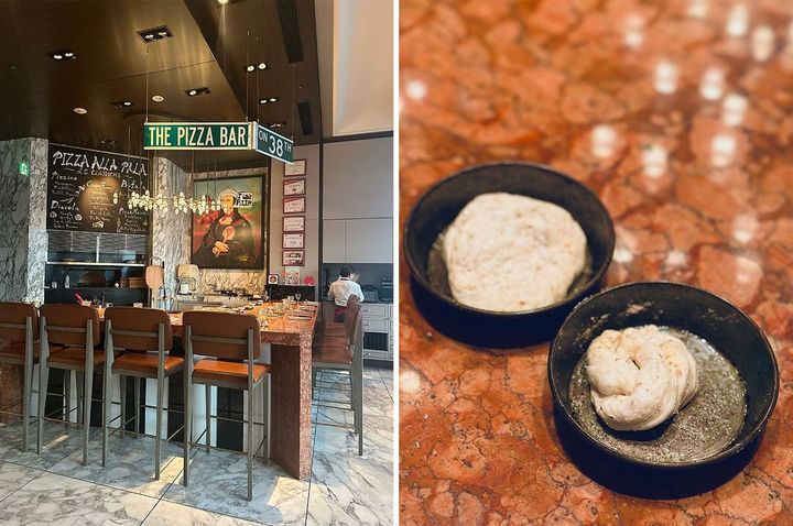 筆者と友人がそれぞれこねた生地