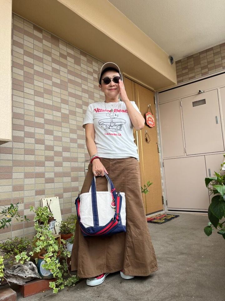 「H&M」Tシャツコーデ