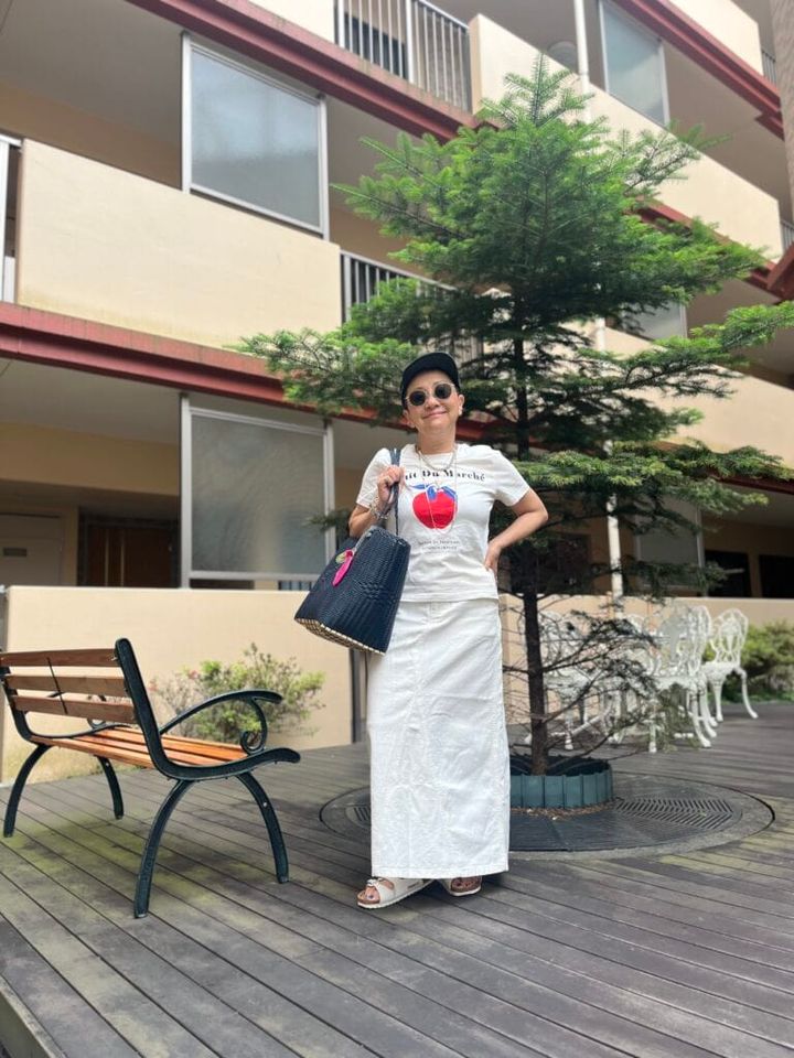 「H&M」Tシャツコーデ