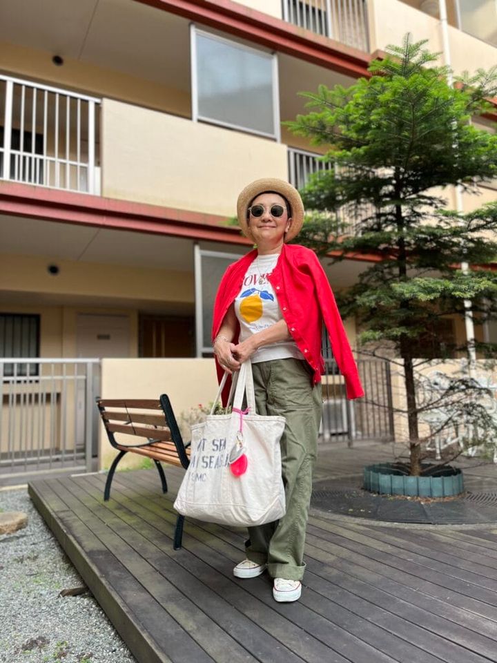 「H&M」Tシャツコーデ