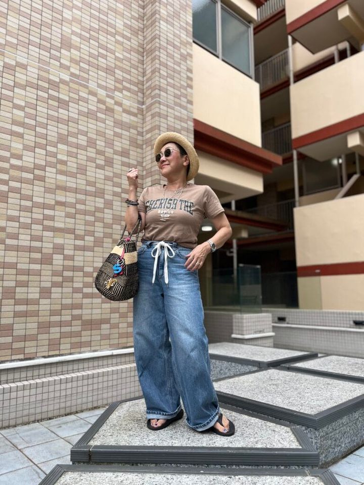 「しまむら」Tシャツコーデ