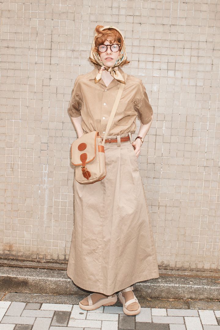 明日のコーデの参考にしたい！センスが溢れるベージュのワントーンコーデ