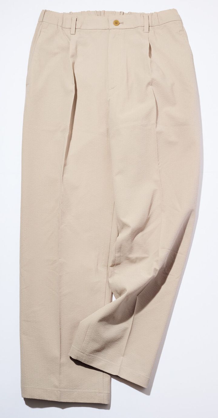 風を通す ストレッチサッカーテーパードパンツ￥3,990／無印良品銀座