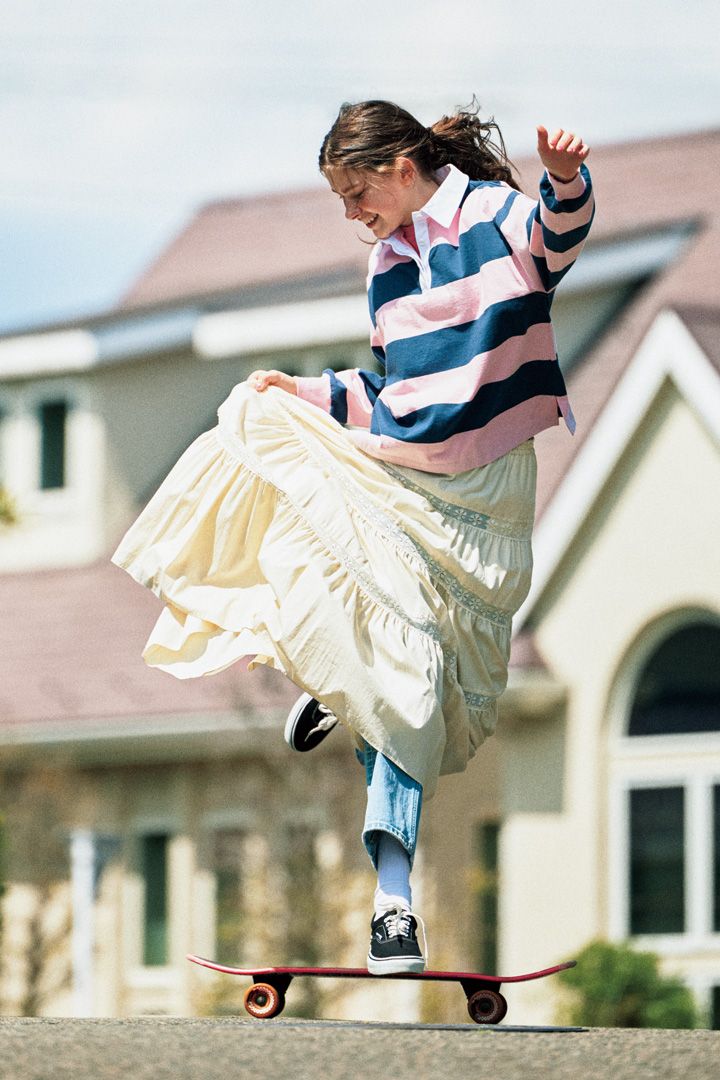 夏らしい白いスカートにはデニムを重ねるのがgood【本日のFUDGE GIRL-7月3日】