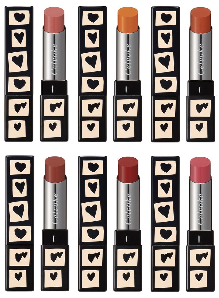 セルヴォーク リベレイティッド マット リップス N 〈上左から〉01、02、03、〈下左から〉04、05、EX01（限定色） 各￥3,960（すべてセット価格・7月18日より限定発売） ※新色の限定ケースはなくなり次第終了。