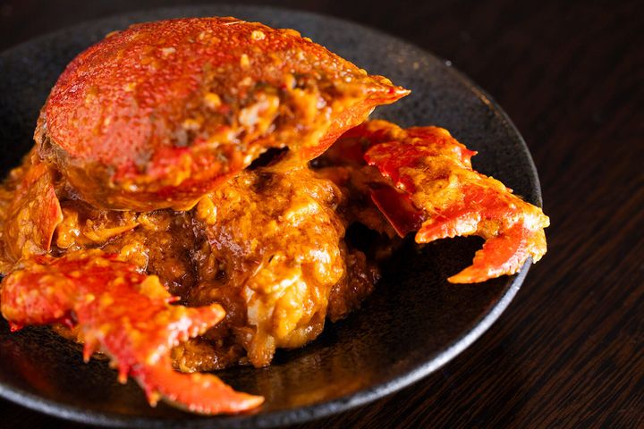 15品目「アサヒガニのチリソース炒め」