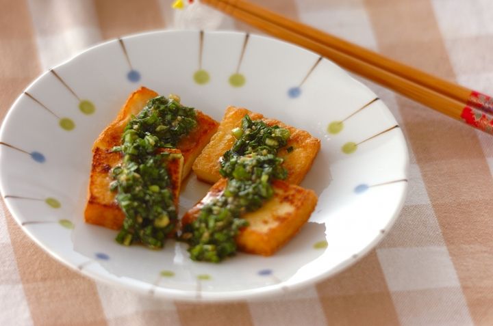 厚揚げのニラみそがけ