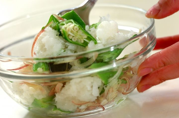 オクラのおろし和えの作り方1