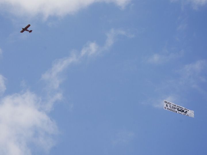 LIVゴルフがPGAツアーの上空で広告を出した？現地カメラマンが取材