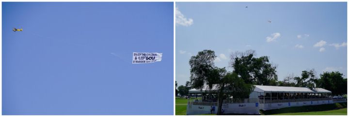 LIVゴルフがPGAツアーの上空で広告を出した？現地カメラマンが取材
