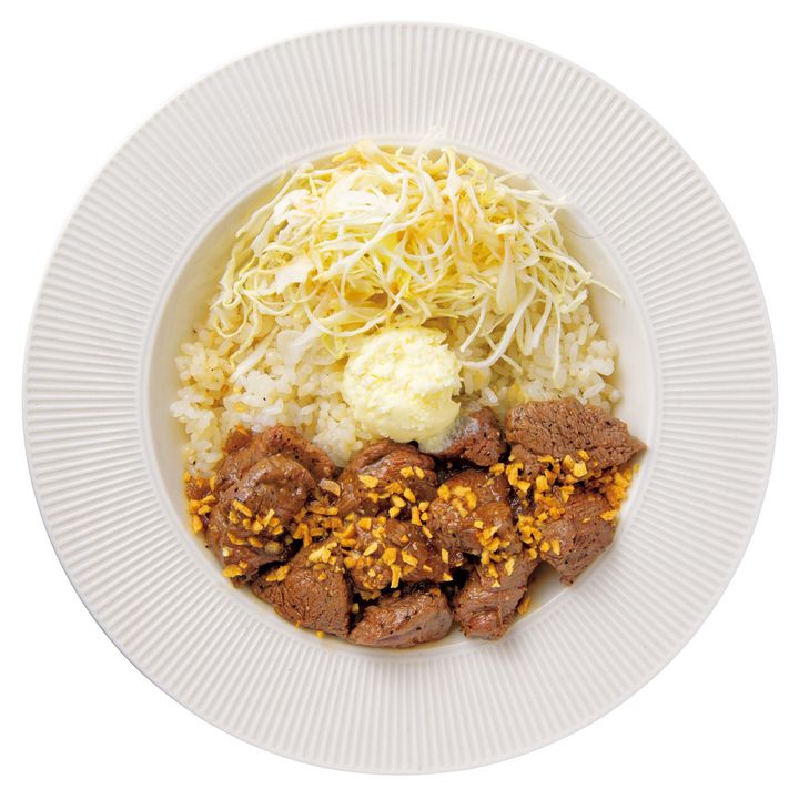 ガーリック馬ヒレステーキライス