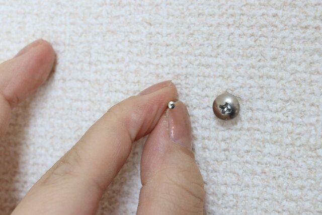 セリアの悪目立ちしないネジ替わりピン 4P