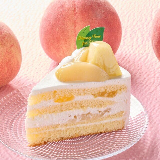 シャトレーゼの山梨県産白桃とゴールデンパインのプレミアムショートのビジュアル