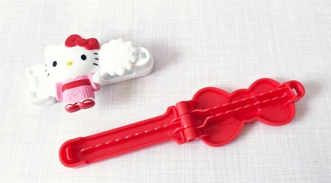 2025年7月ハッピーセット｜ハローキティ 浴衣ハローキティのふくろとめクリップ