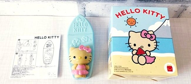 2025年7月ハッピーセット｜ハローキティ サーフボード型アイスメーカー