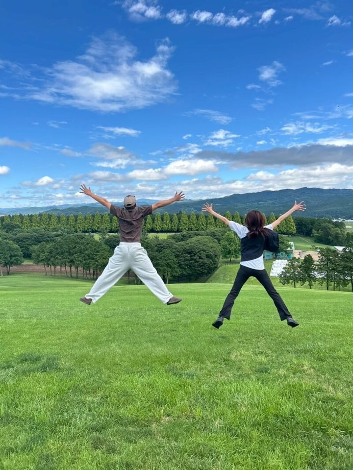 甥っ子と一緒にテンションが上がりすぎて、ついジャンプ写真まで撮ってしまいました。