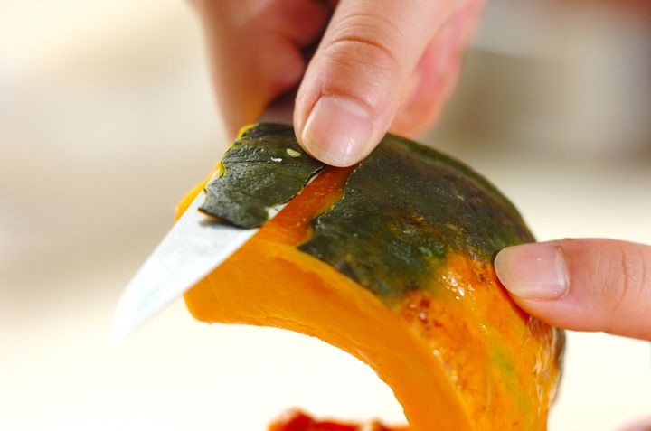 カボチャとジャガイモのお焼きの下準備1