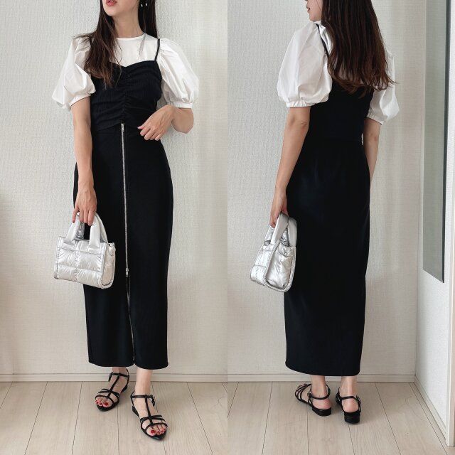 ビスチェ合わせで女性らしく