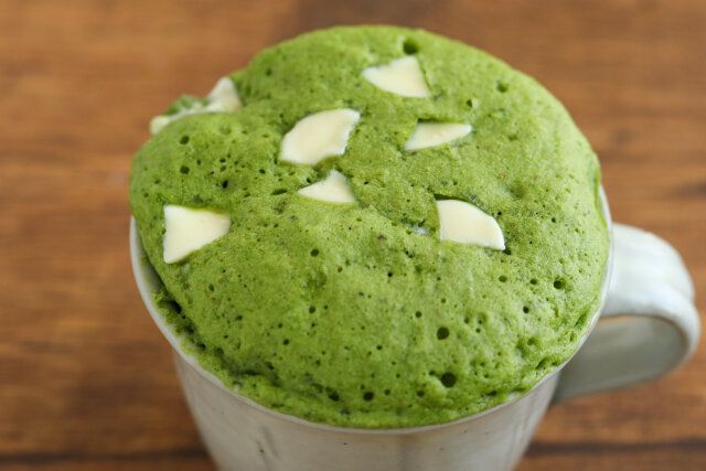 ふわもこ抹茶蒸しパンの完成