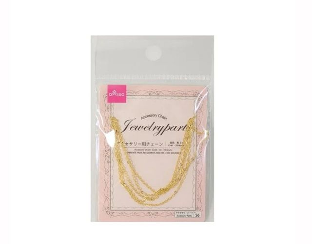 ダイソー アクセサリー用チェーン 金色 １ｍ