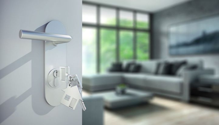 キー付きのドア