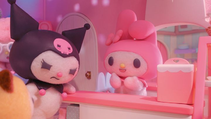 『My Melody ＆ Kuromi』。癒されポイントは、友達同士のあるある。