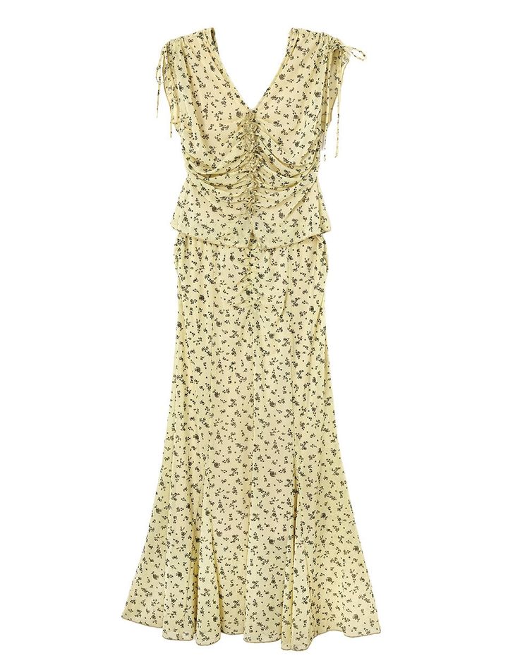 花柄ワンピース