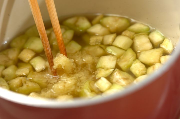 ナスのゼリー寄せの作り方1