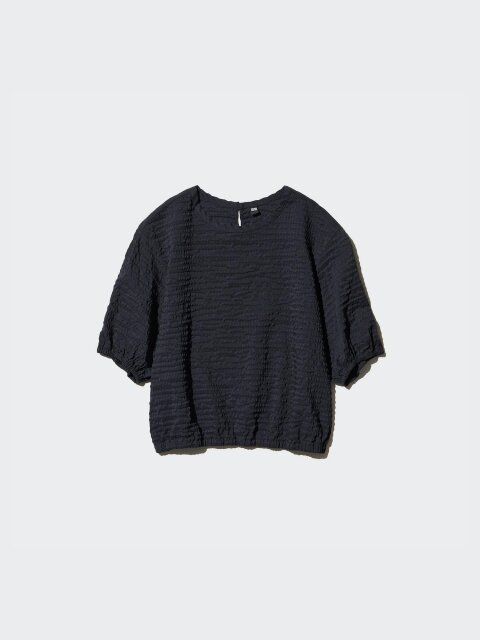 2025夏ユニクロおすすめシアサッカーブラウス