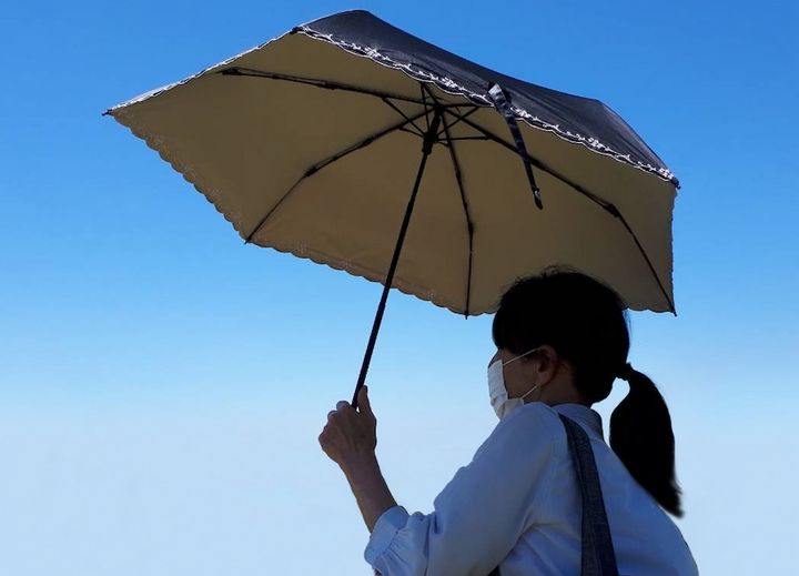 日傘をさす女性 紫外線 熱中症対策