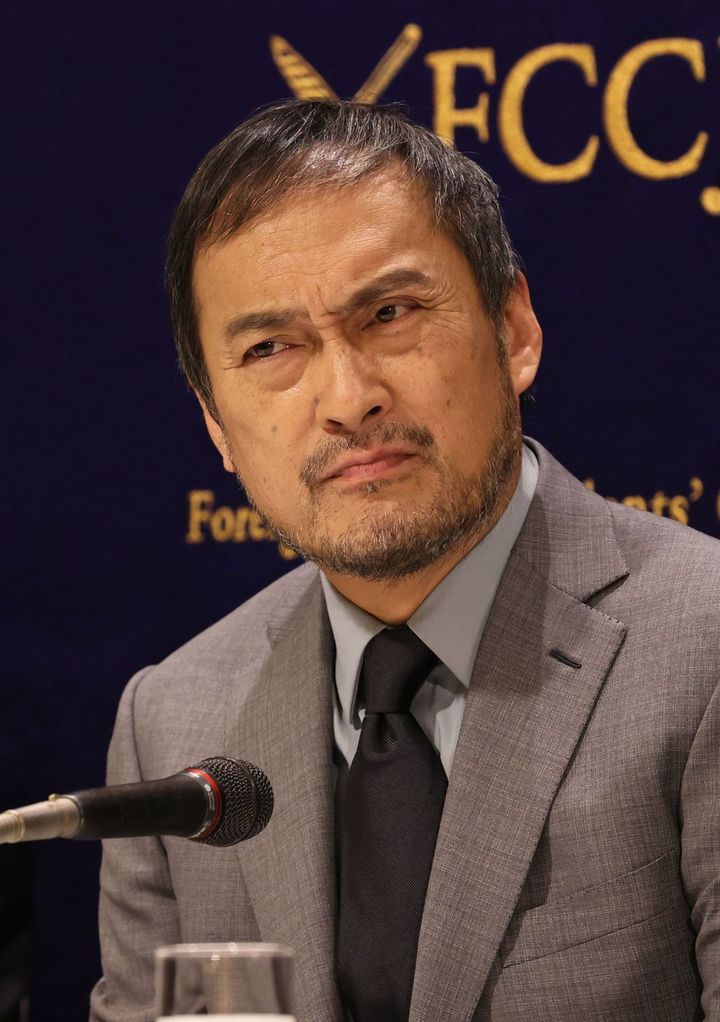 映画『Fukushima50（フクシマフィフティ）』の記者会見に出席した俳優の渡辺謙（東京都）、2020年3月4日