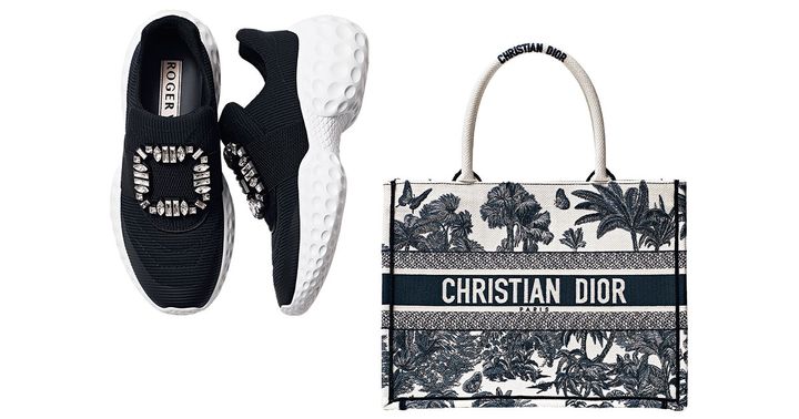 ロジェヴィヴィエのスニーカーとディオールのブックトート
