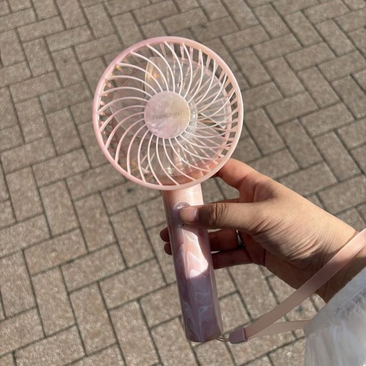 Francfranc フレ ハンディファン シアーマーブル ピンク