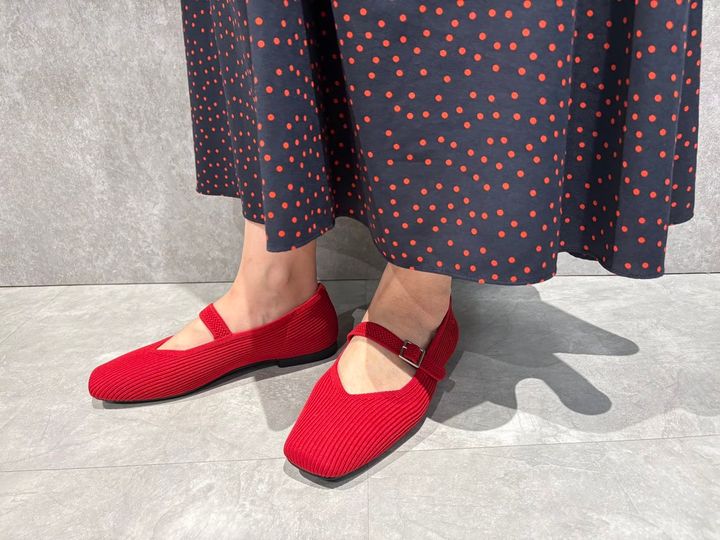 VIVAIA [Margot Mary-Jane] スクエアトゥ メリージェーン フラットシューズ