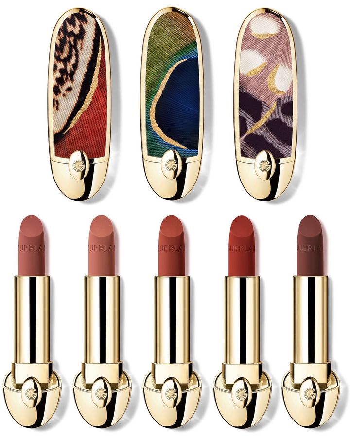 〈上左から〉ルージュ ジェ ケース フェニックス、ピーコック、ソングバード（すべて限定） 各￥4,730 〈下左から〉ルージュ ジェ 139、207（ともに限定色）、234、555、819 各￥5,170（すべて7月10日より公式オンラインブティック先行、7月15日より全国発売）