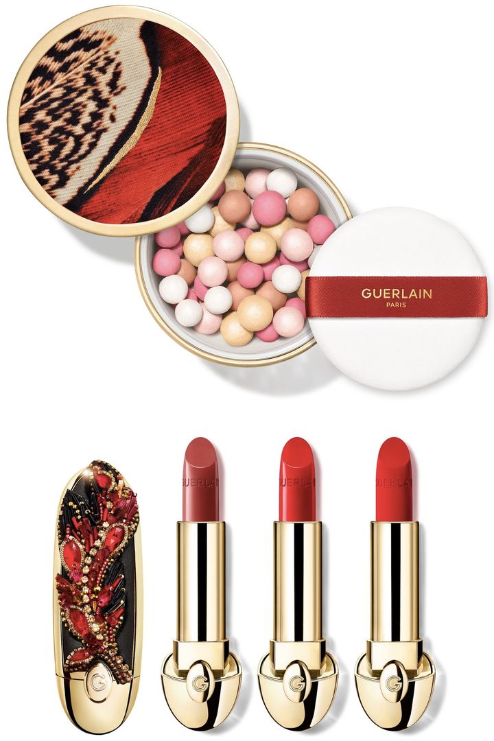 〈上〉メテオリット ビーユ フェニックス（限定色） ￥10,340（7月10日より公式オンラインブティック先行、7月15日より全国発売） 〈下〉ルージュ ジェ マジェスティック フェザー プレミアム セット ￥94,490（7月9日より伊勢丹新宿店限定発売）