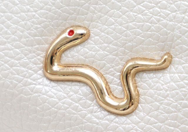 蛇窪神社白蛇長財布ゴールドプレート