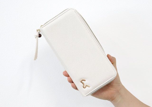 蛇窪神社監修 お金が集まる 白蛇モチーフ長財布